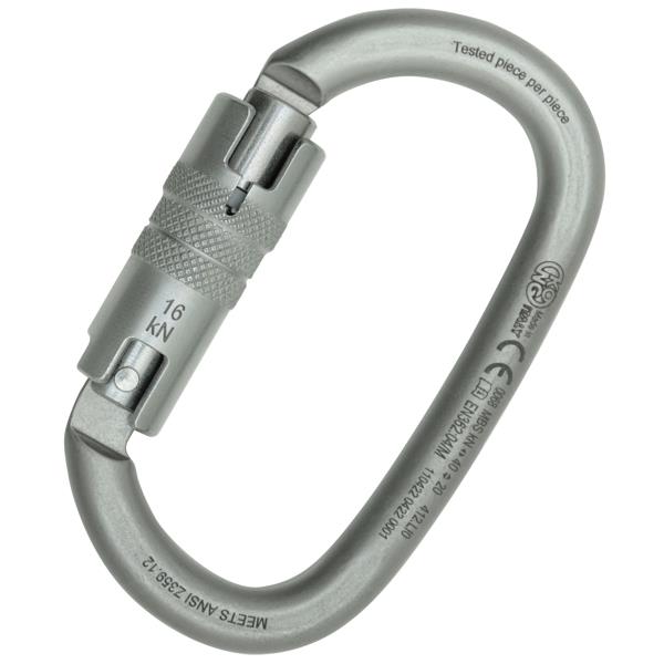 Ovalone Carbon TwistLock 40kN ANSI Lunar White